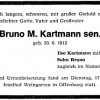 Kartmann Bruno 1912-1983 Todesanzeige